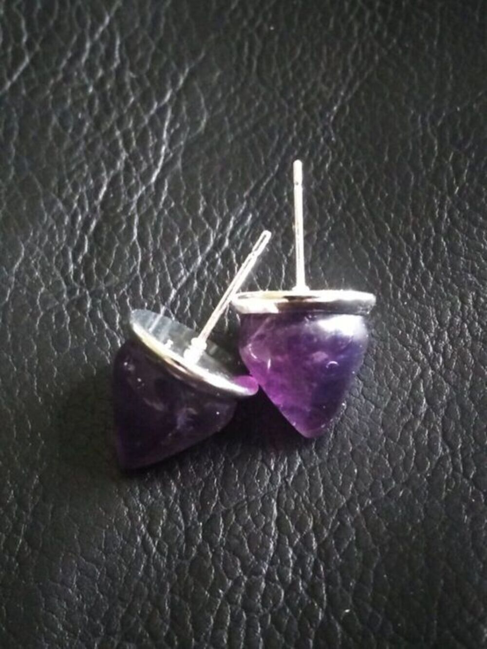 Dark Purple Amethyst Cone Studs #6 ~ Edgy BadA$$ & Sexy! - Picture 6 of 13